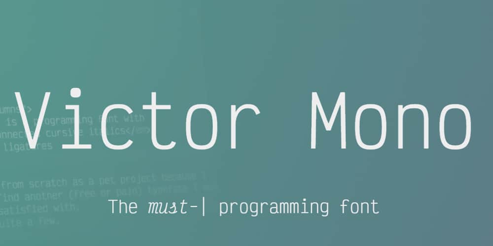 200+ Great Free Fonts for Designers 627 victor mono