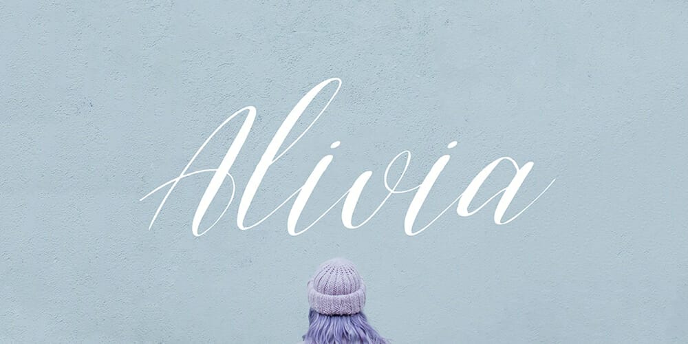 Amazing Free Signature Fonts 91 Alivia Script