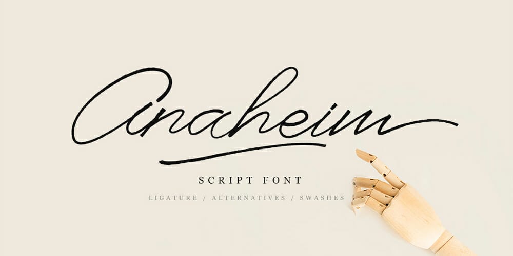 Amazing Free Signature Fonts 33 Anaheim Script Font