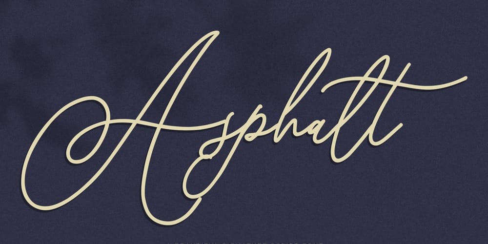 Amazing Free Signature Fonts 47 Asphalt Signature