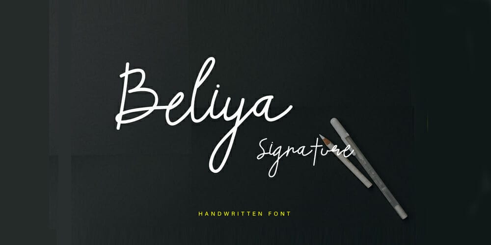Amazing Free Signature Fonts 52 Beliya Signature