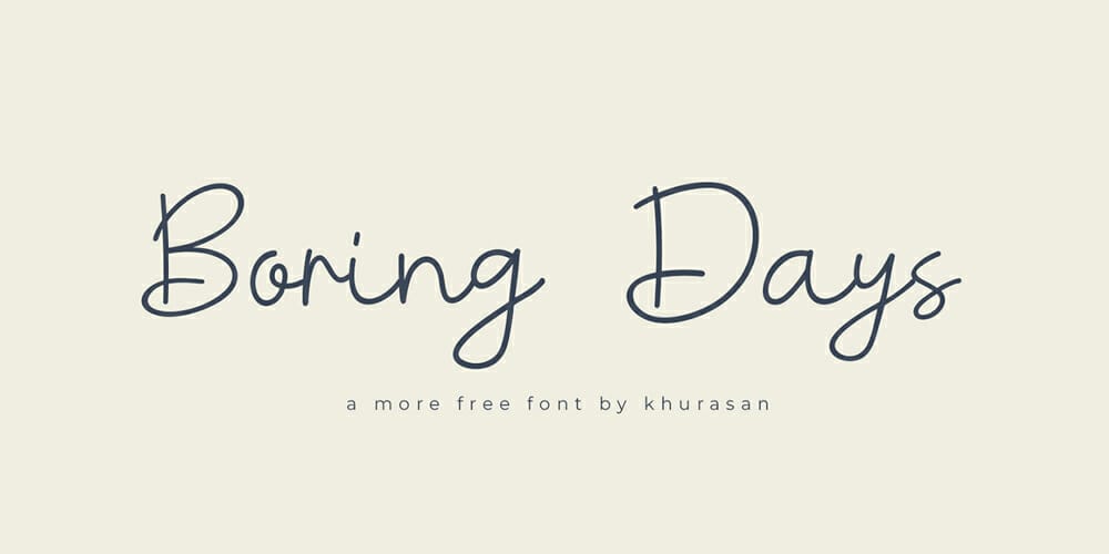 Amazing Free Signature Fonts 74 Boring Days Font