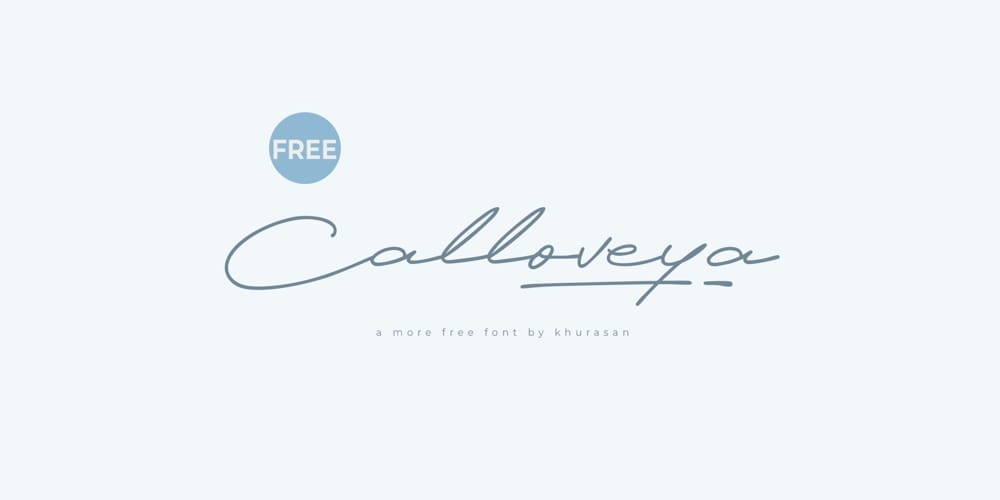 Amazing Free Signature Fonts 87 Calloveya Font