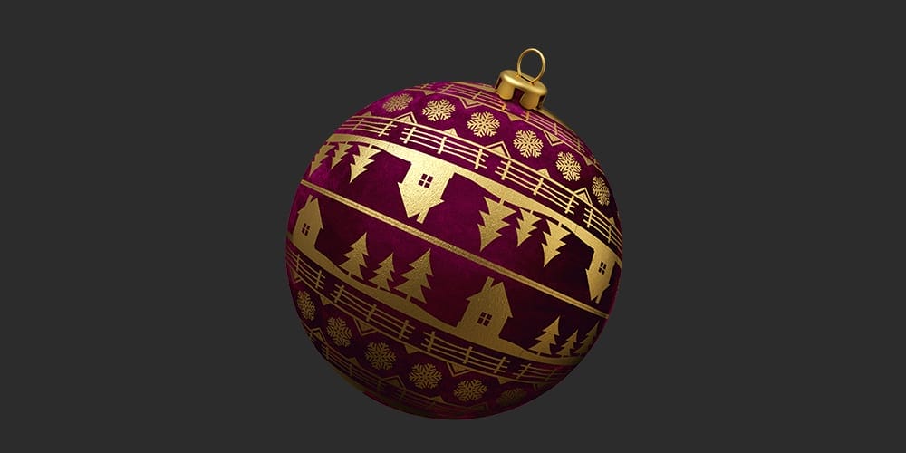 Free Scene Creators and Mockups for Christmas Greetings 71 Christmas Ball