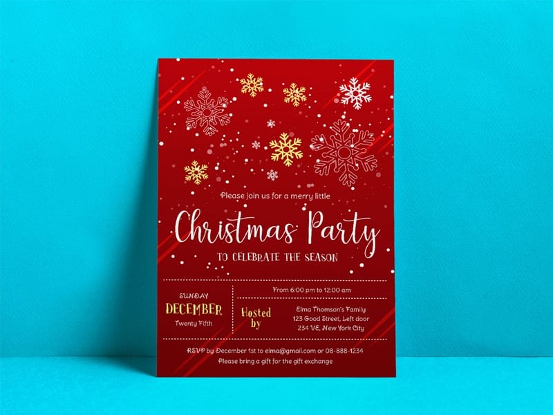 Best Free Flyer Templates 260 Christmas Party Flyer Design Vector Template