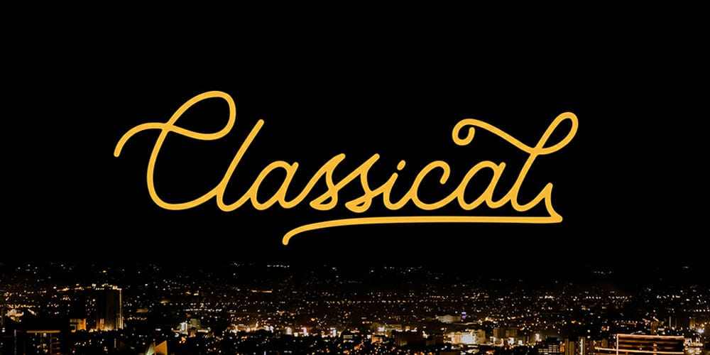Amazing Free Signature Fonts 34 Classical Monoline Script Font