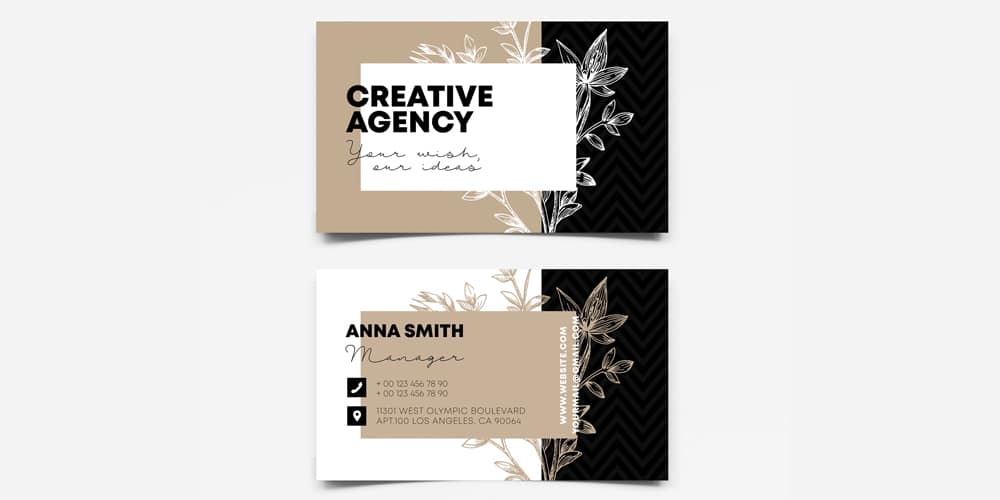 100+ Free Business Cards PSD 316 Creative Agency Business Card Template