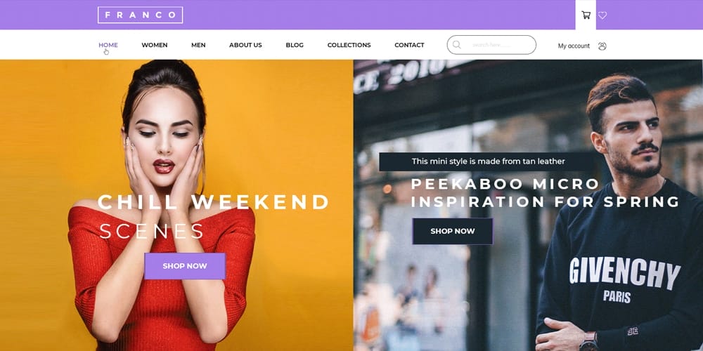 Fashion Website Template PSD