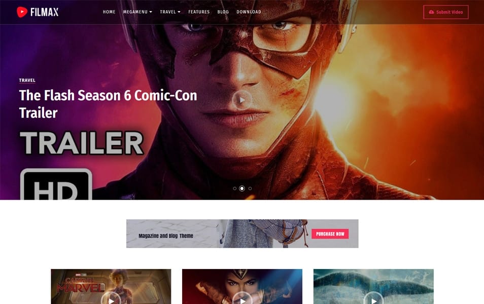 Filmax Movie Blogger Template