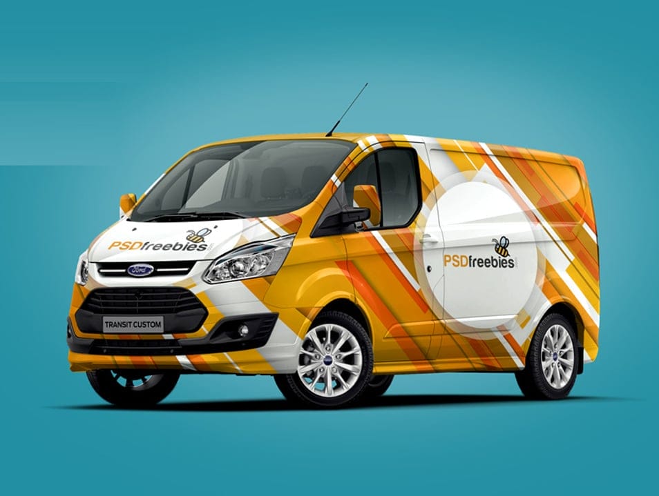 Ford Van Mockup PSD Template 2 Ford Van Mockup PSD Template