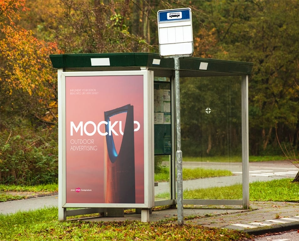 Free Outdoor Advertising Mock-up in PSD 2 Free Outdoor Advertising Mock-up in PSD