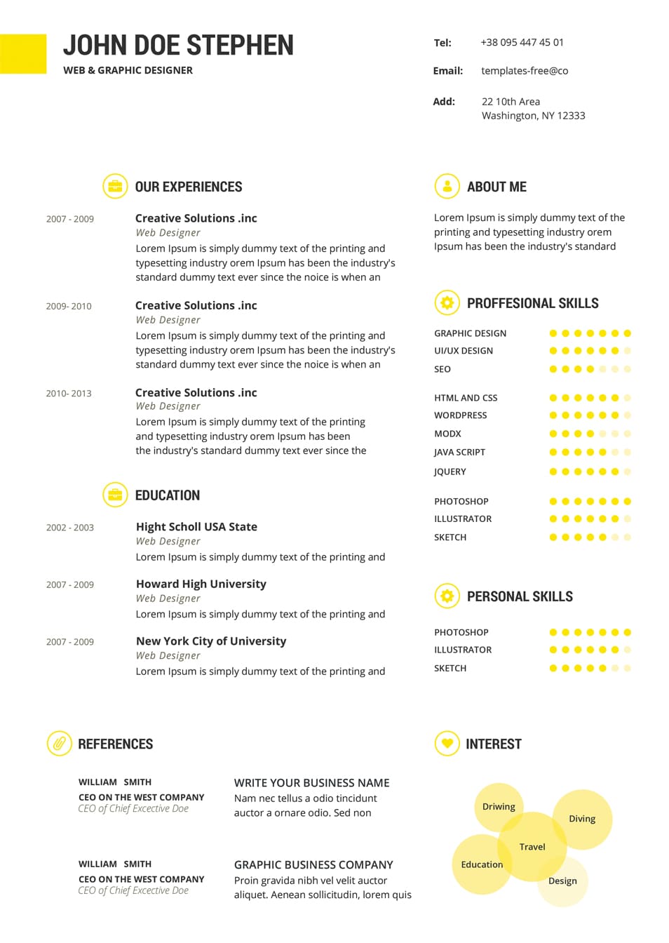 Free Resume Mockup in PSD 2 Free Resume Mockup in PSD