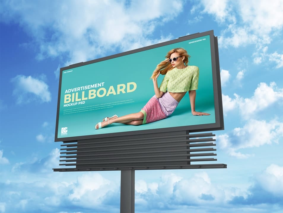 Free Sky Advertisement Billboard Mockup PSD 2019 2 Free Sky Advertisement Billboard Mockup PSD 2019