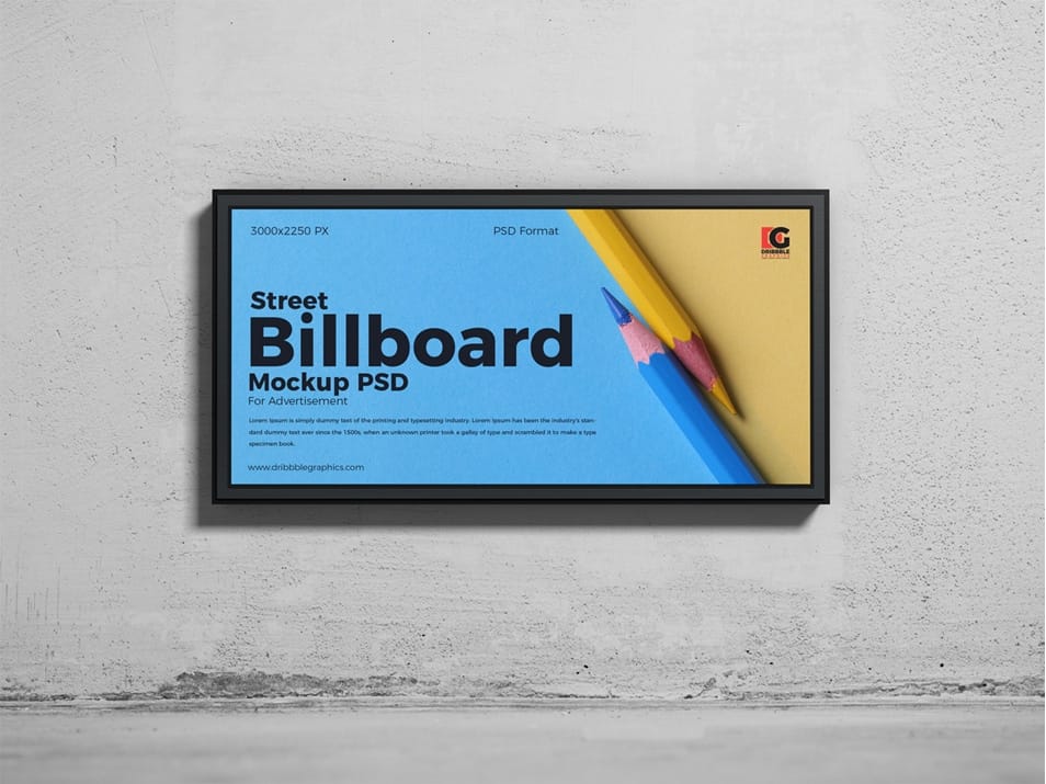 Free Street Billboard Mockup PSD 2 Free Street Billboard Mockup PSD