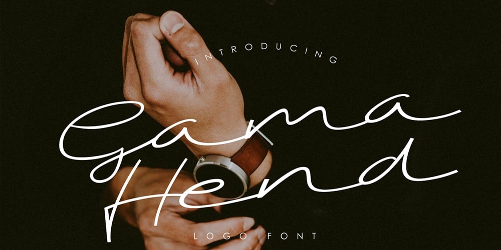 Amazing Free Signature Fonts 65 Gama Hend Logo Font