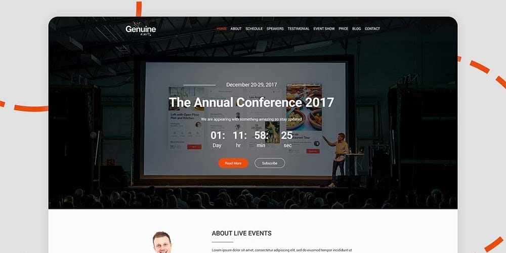 Geinuine Conference and Event Templates