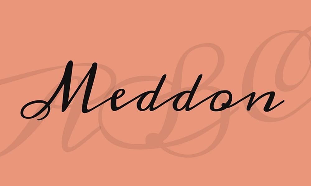 Amazing Free Signature Fonts 58 Meddon Font