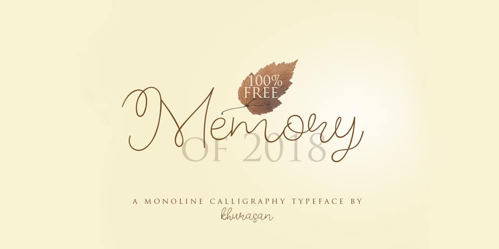 Amazing Free Signature Fonts 50 Memory-of-2018