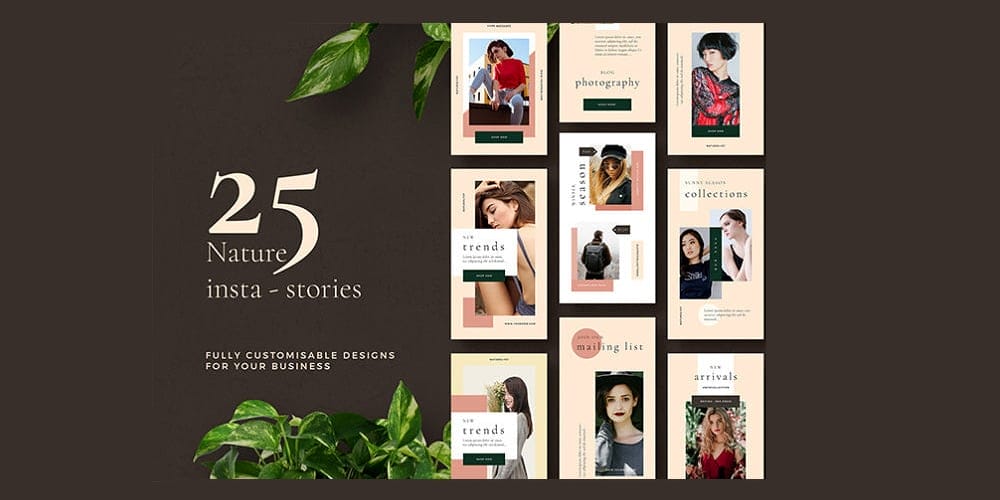 100+ Best Instagram Post Templates to Gain More Followers 9 Naturalyst Instagram Stories Templates