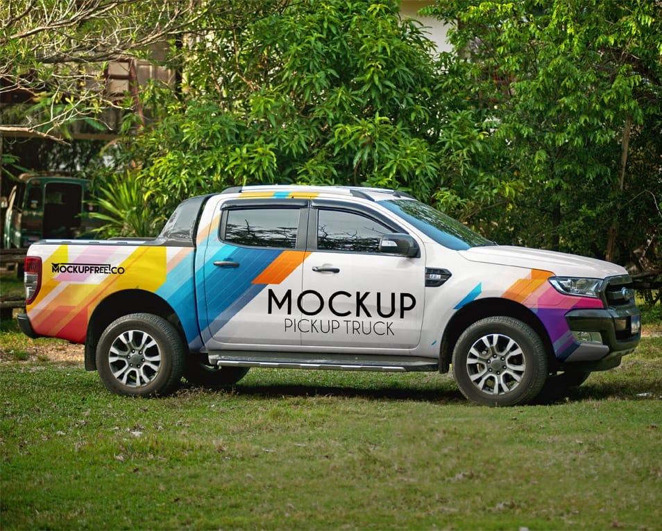 Pickup Truck PSD Mockups 2 Pickup Truck PSD Mockups