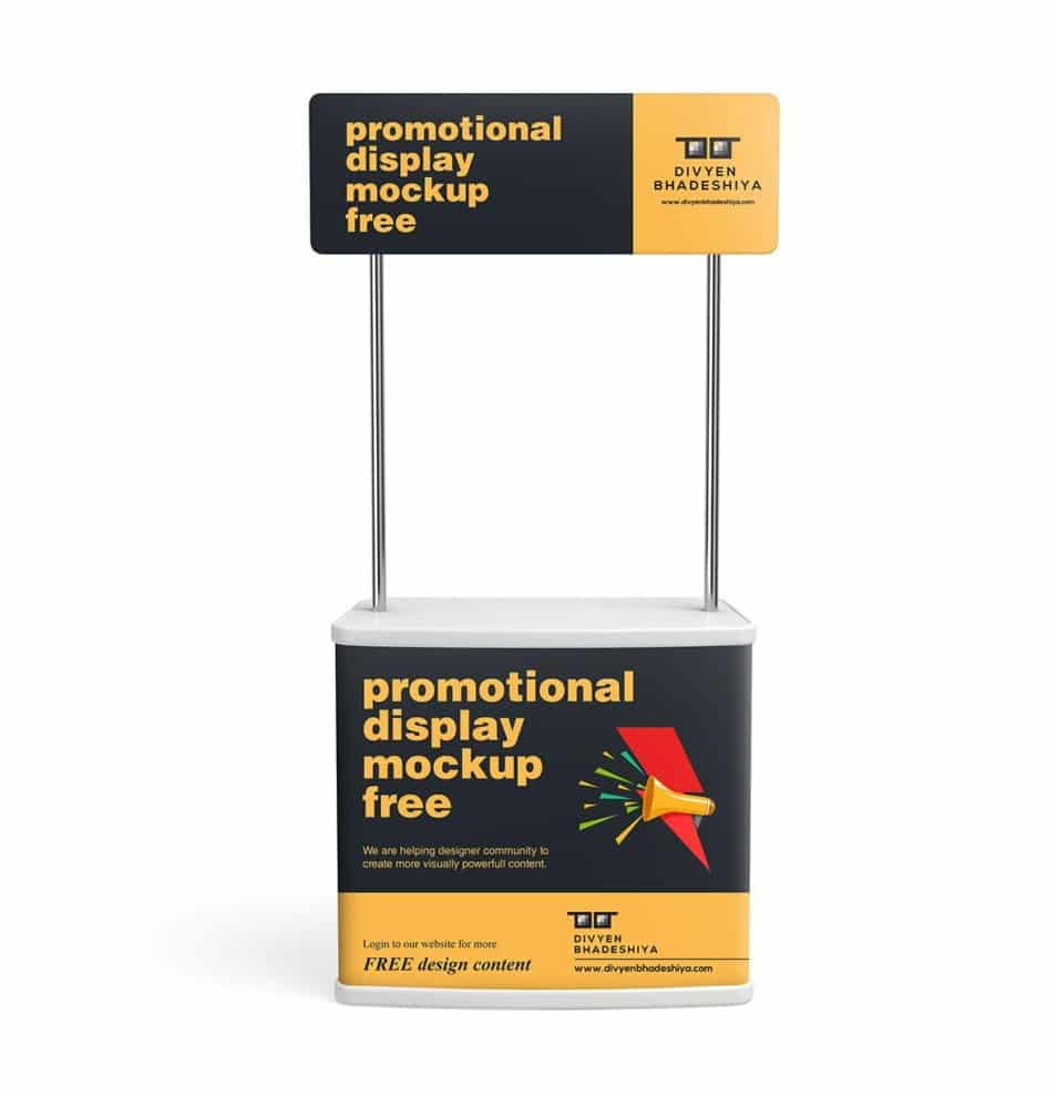 Promotional Display Mockup PSD 2 Promotional Display Mockup PSD