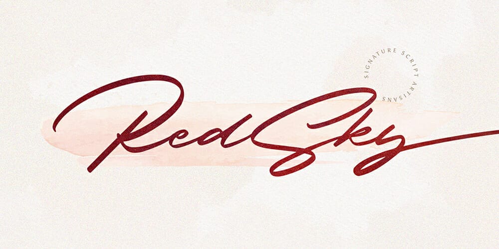 Amazing Free Signature Fonts 89 RedSky Signature Font