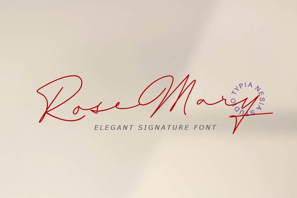 Amazing Free Signature Fonts 9 Rosemary Signature