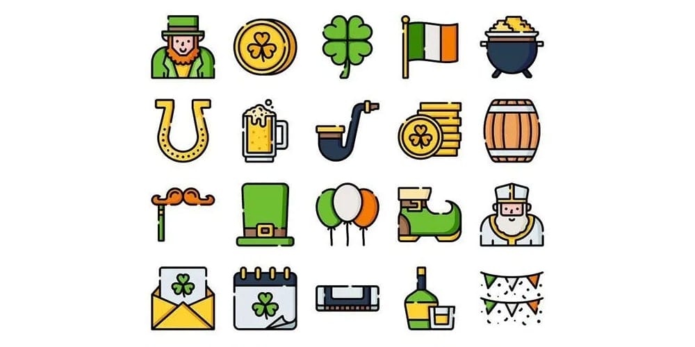 Latest Collection of Free SVG Icons & Illustrations 225 ST Patricks Day Icons