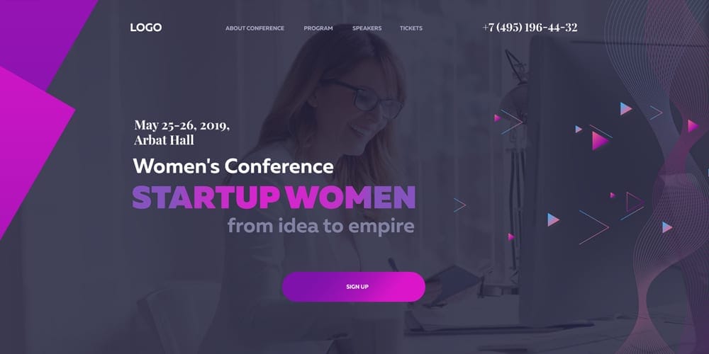 Best Free Web Templates 2023 108 StartUp Women Landing Page
