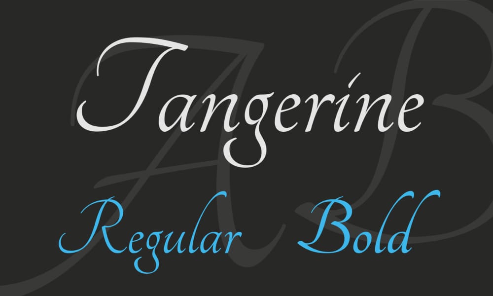 Amazing Free Signature Fonts 106 Tangerine Font