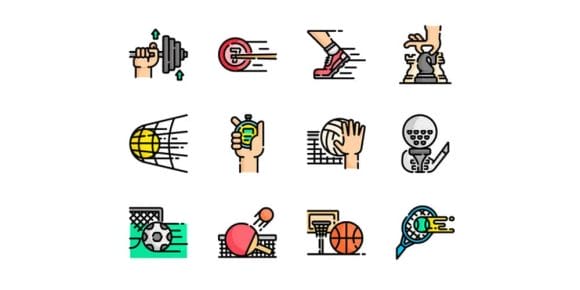 Latest Collection of Free SVG Icons & Illustrations 206 sports icons