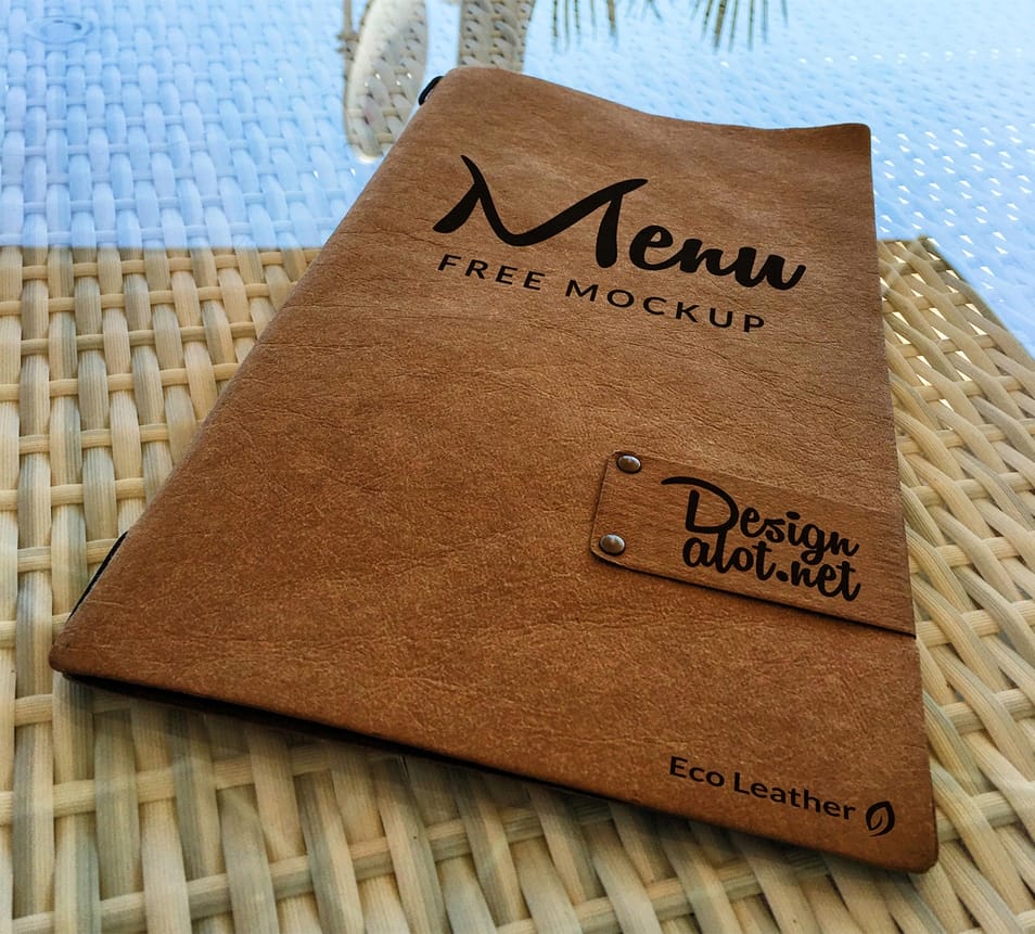 Eco Leather Menu Free Mockup 2 Eco Leather Menu Free Mockup