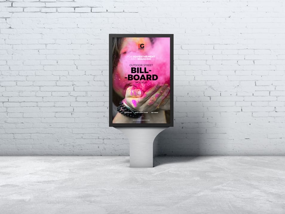Free Outdoor Street Advertising Billboard Mockup 2 Free Outdoor Street Advertising Billboard Mockup