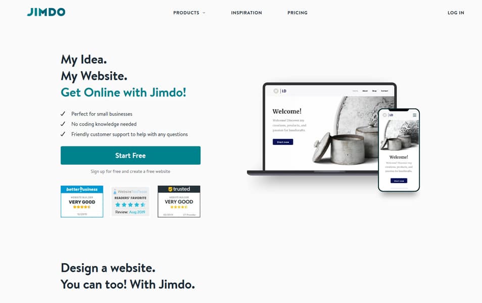 25+ Best Portfolio Website Builders 2021 11 Jimdo