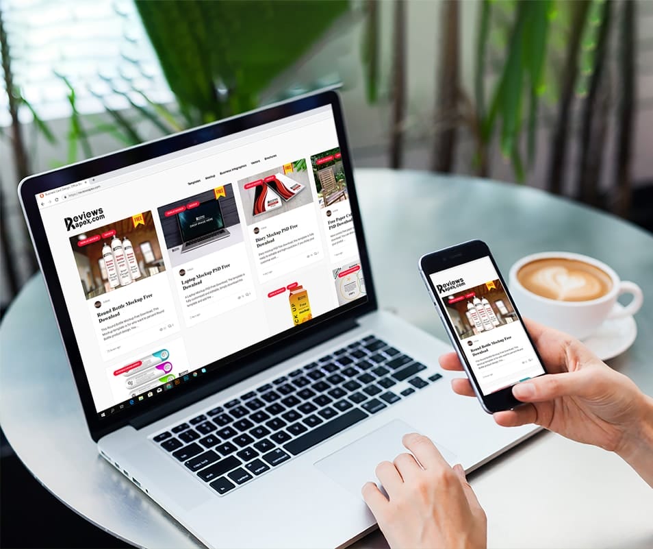 Laptop and Mobile Mockup Free PSD 2 Laptop and Mobile Mockup Free PSD