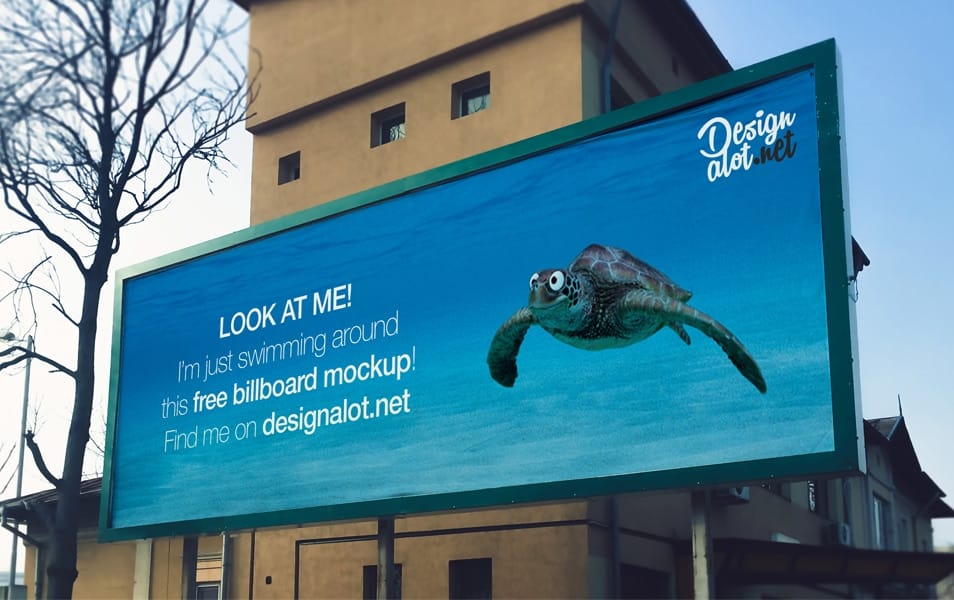 Wide 3:1 Outdoor Billboard Free Mockup 2 Wide 3:1 Outdoor Billboard Free Mockup