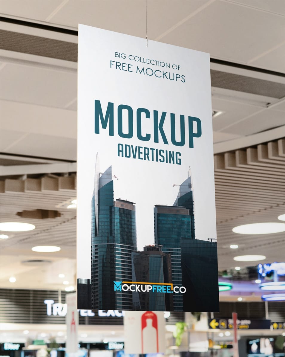 Advertising in Supermarket Free PSD Mockup 2 Advertising in Supermarket Free PSD Mockup