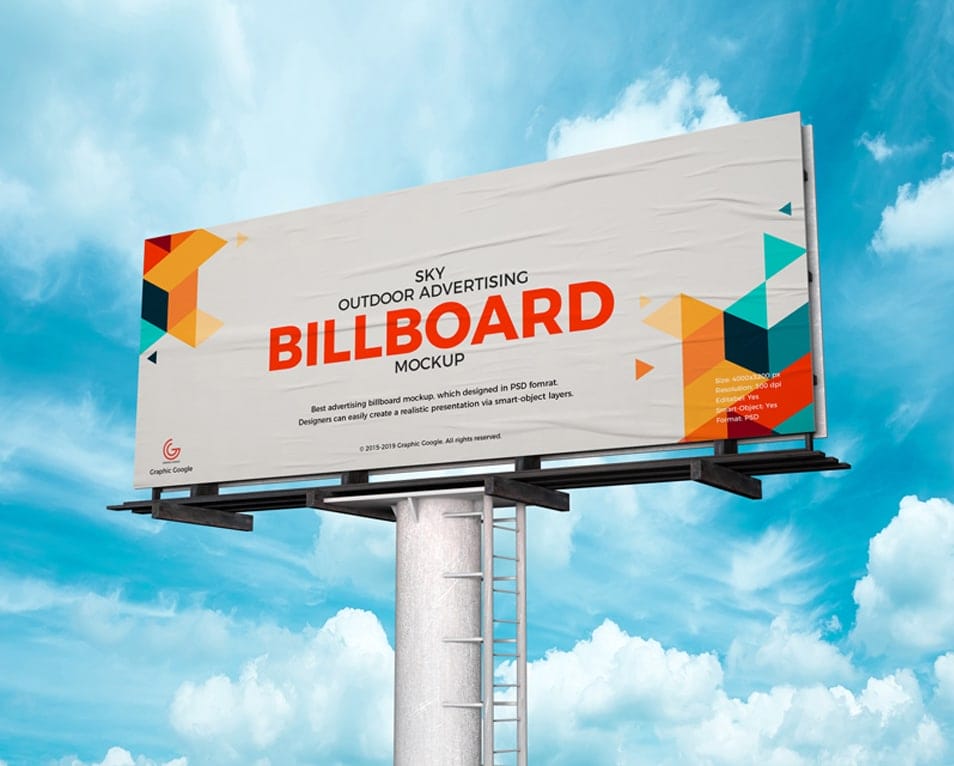Free Advertising PSD Billboard Mockup 2 Free Advertising PSD Billboard Mockup