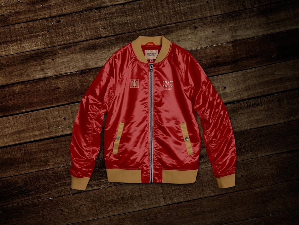 Free Bomber Jacket Mockup PSD 2 Free Bomber Jacket Mockup PSD
