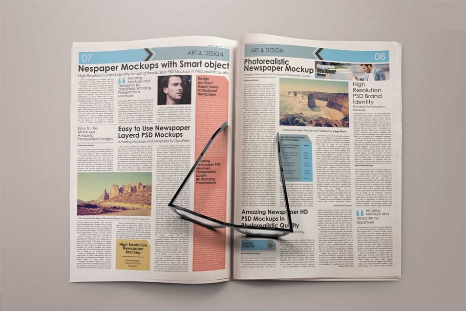Free Mock-up Newspaper Plain 2 Free Mock-up Newspaper Plain