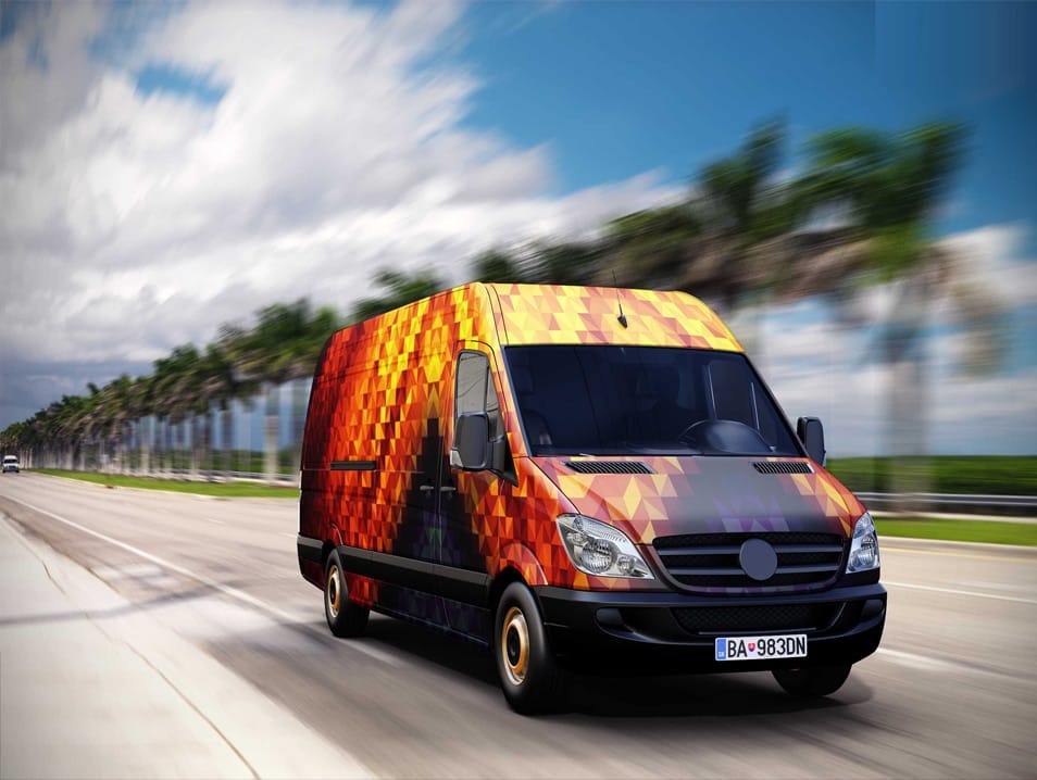 Free Mock-up Van Wrap Design 2 Free Mock-up Van Wrap Design
