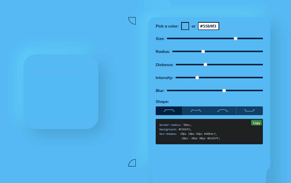 The Ultimate Collection of CSS Generators 231 Neumorphism/Soft UI CSS Shadow Generator