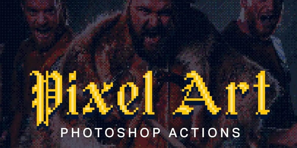 Latest Free Photoshop Actions 223 Pixel Art Photoshop Actions