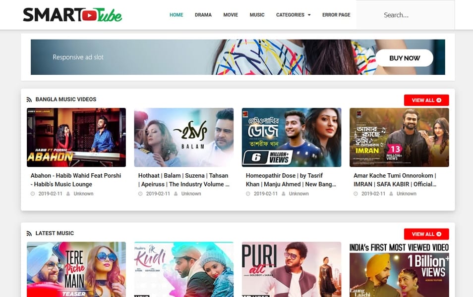 300+ Best Free Responsive Blogger Templates 2025 411 Smart Tube Responsive Video Blogger Template