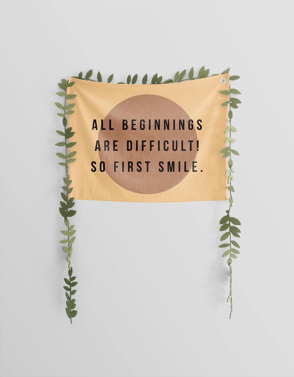 Wall Flag Mockup 2 Wall Flag Mockup