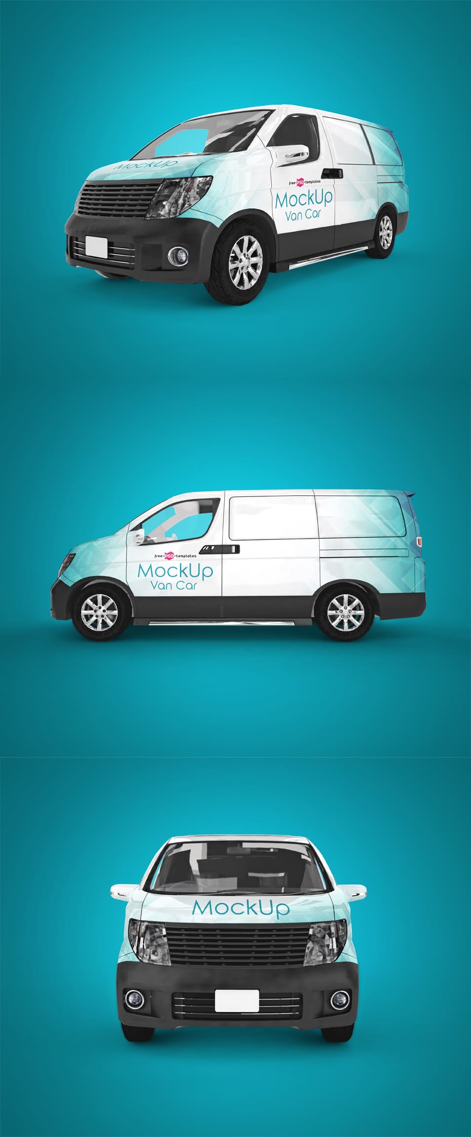 3 Free Van Car Mock-ups in PSD 2 3 Free Van Car Mock-ups in PSD