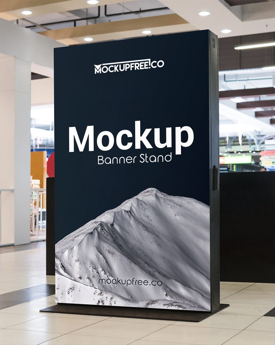 Banner Stand Free PSD Mockup 2 Banner Stand Free PSD Mockup
