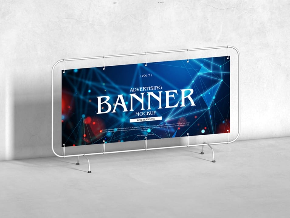 Free Advertising Banner Mockup 2 Free Advertising Banner Mockup
