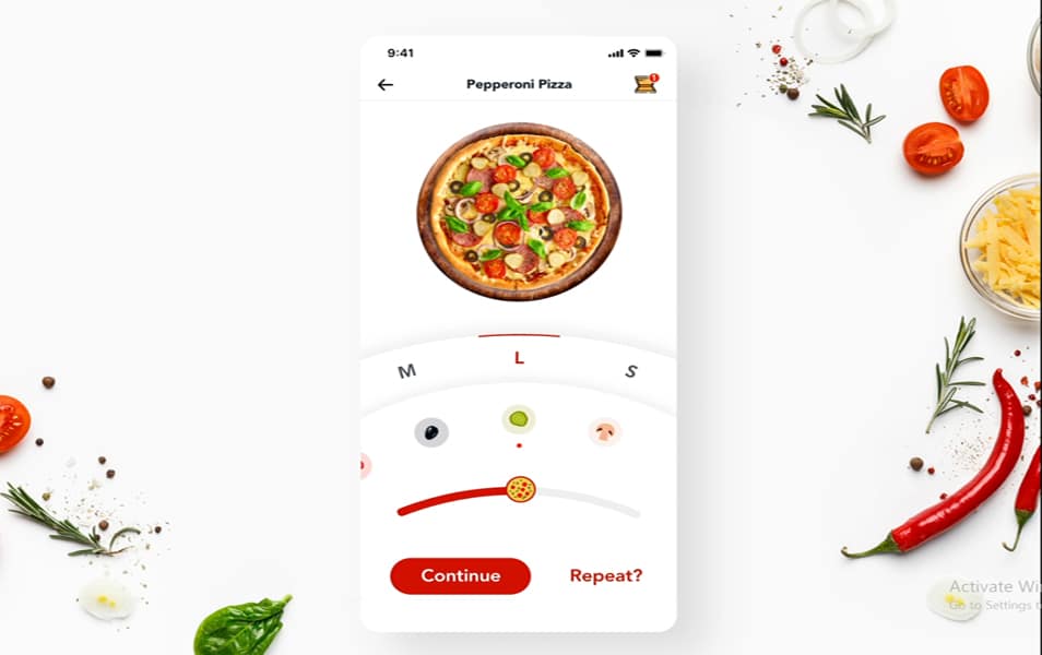 Huge Collection of Free and Premium UI Design Kits 15 Add Pizza Interaction Free UI kit