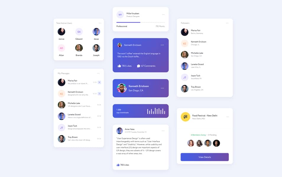 Cards Free UI Kit